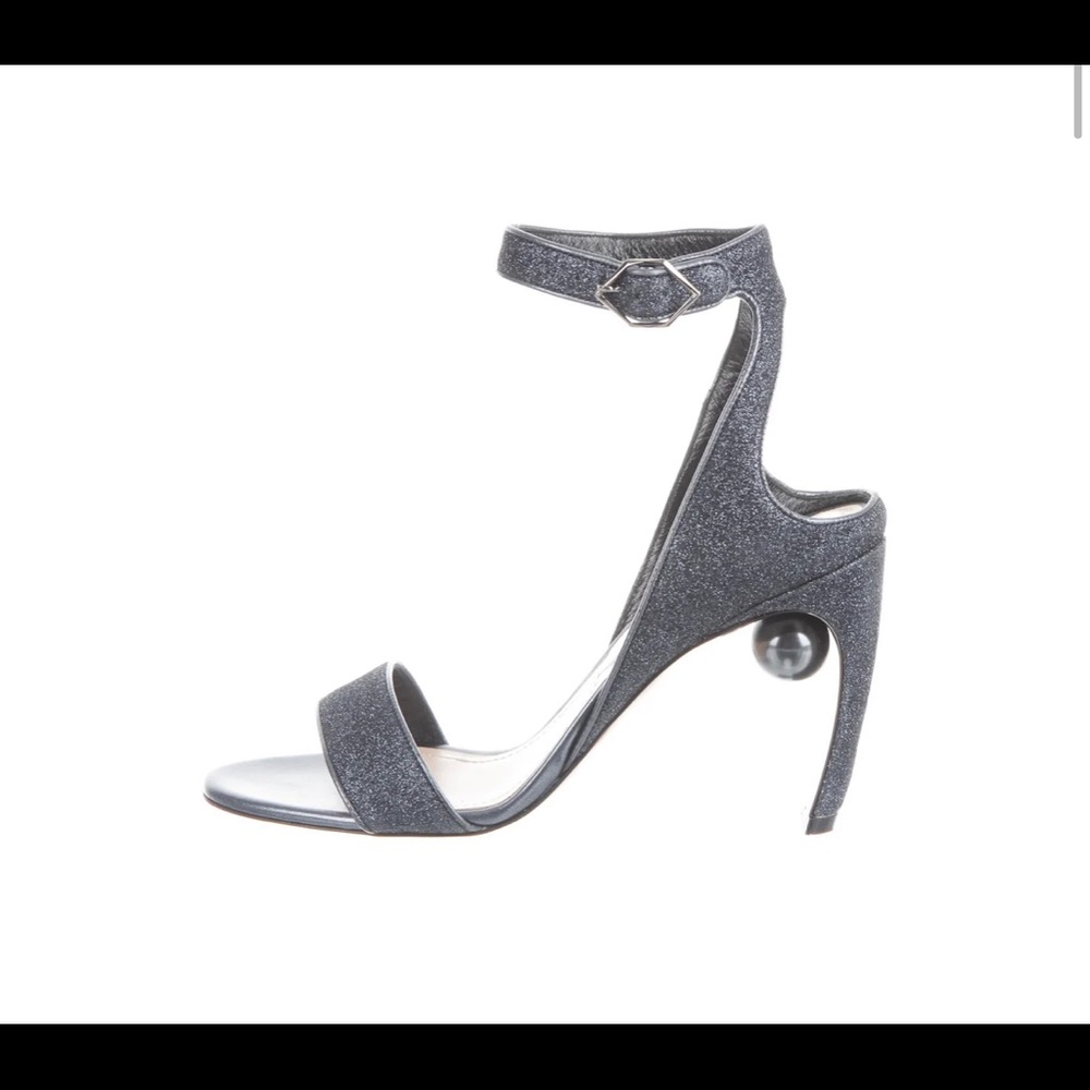 Nicholas Kirkwood blue glitter sandals sz 7